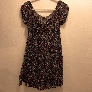 Black floral dress